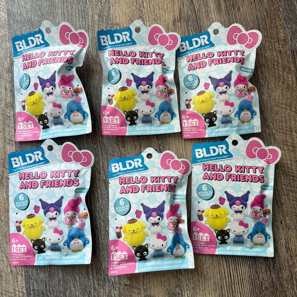 BLDR Hello Kitty & Friends Series 3 Lot of 6 Blind Bags